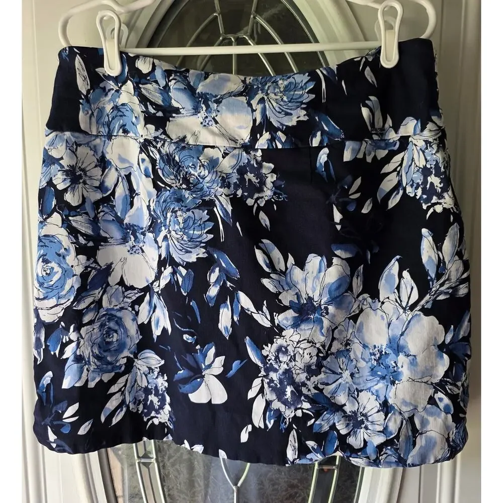 S.C. & Co. Multicolor Blue Black White Skort Tennis Skirt Pockets Size XL - Picture 3 of 6